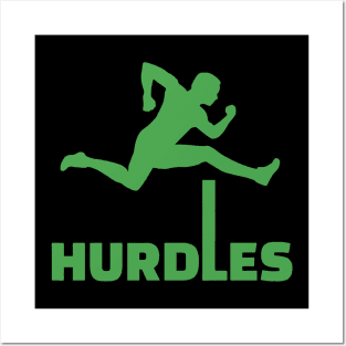 HURDLES green Posters and Art